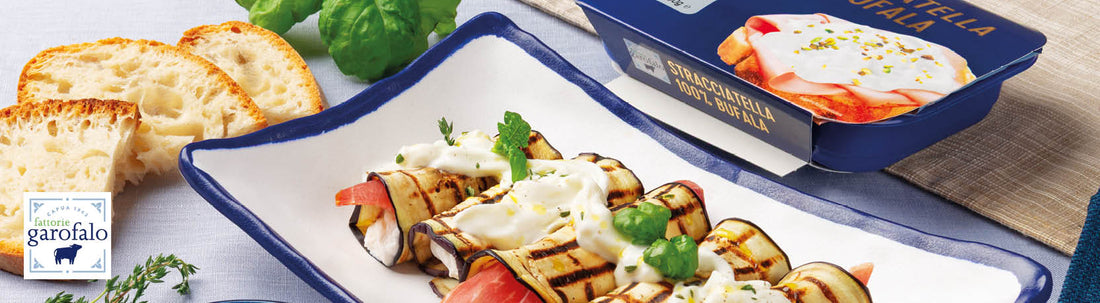 Involtini di melanzane con Stracciatella 100% Bufala